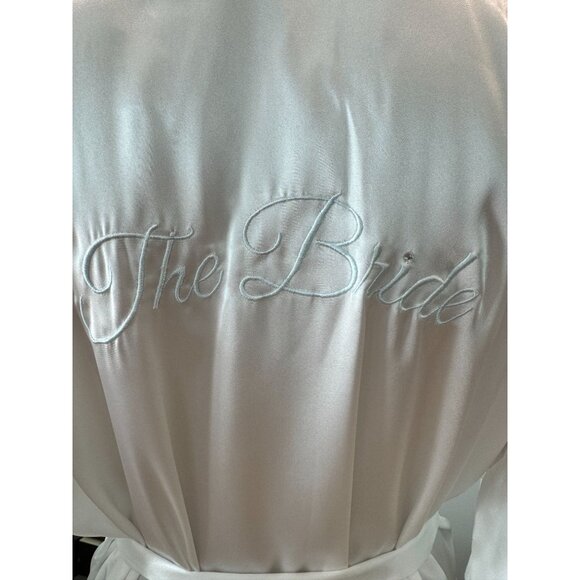 In Bloom by Jonquil "Bride" Satin Finish Robe with belt, size small - Picture 3 of 11